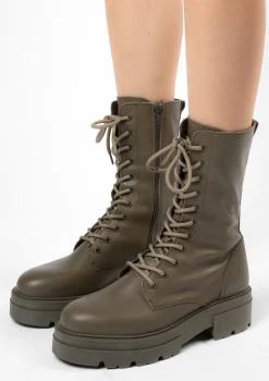 Army Leren Veterlaarsjes^Sacha Cheap