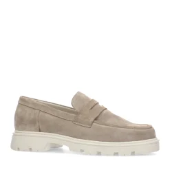 Beige Chunky Suede Loafers^Sacha Cheap