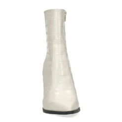 Beige Cowboylaarzen Met Croco Details^Sacha Fashion