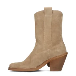 Beige Cowboylaarzen Met Hak En Franjes^Sacha Best Sale