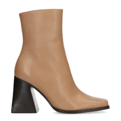 Beige Enkellaarsjes Met Blokhak^Sacha Cheap