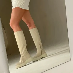 Beige Hoge Chelsea Boots^Sacha Flash Sale