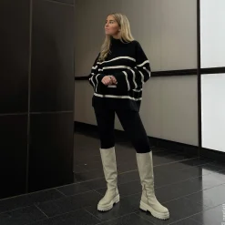 Beige Hoge Chelsea Boots^Sacha Flash Sale