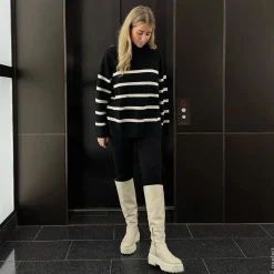 Beige Hoge Chelsea Boots^Sacha Flash Sale