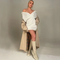 Beige Hoge Chelsea Boots^Sacha Flash Sale