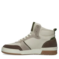 Beige Hoge Leren Sneakers^Sacha New