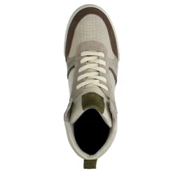 Beige Hoge Leren Sneakers^Sacha New