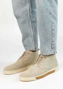 Beige Hoge Leren Sneakers^Sacha Store