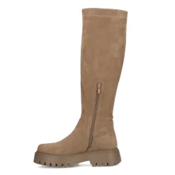 Beige Hoge Stretch Laarzen^Sacha Clearance