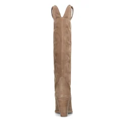 Beige Hoge Suede Cowboylaarzen^Sacha Discount