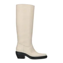 Beige Leren Cowboylaarzen^Sacha Best Sale