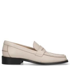 Beige Leren Klassieke Loafers^Sacha Flash Sale