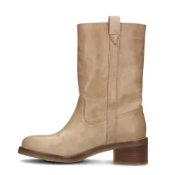 Beige Leren Laarzen^Sacha Store