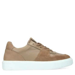 Beige Leren Sneakers^Sacha Fashion