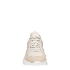 Beige Leren Sneakers Met Suede^Sacha Outlet