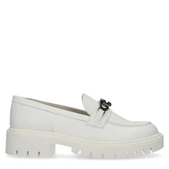 Beige Loafers Met Zilverkleurige Chain^Sacha Hot