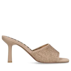 Beige Muiltjes Met Strass^Sacha Clearance