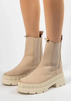Beige Nubuck Chelsea Boots^Sacha Cheap