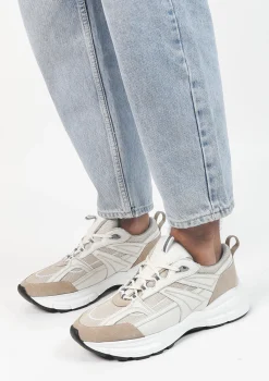 Beige Runner Sneakers^Sacha New