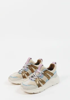 Beige Sneakers Met Gekleurde En Fluffy Details^Sacha Shop