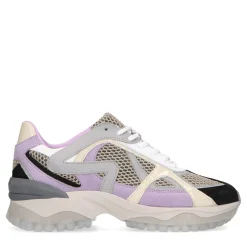 Beige Sneakers Met Lila Details^Sacha Hot