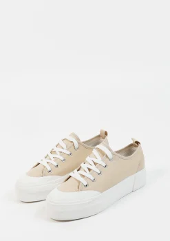 Beige Sneakers Met Platformzool^Sacha Store