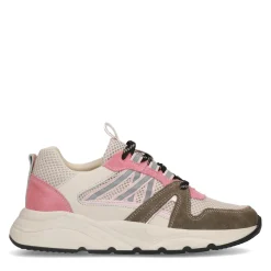 Beige Sneakers Met Roze En Groene Details^Sacha Outlet
