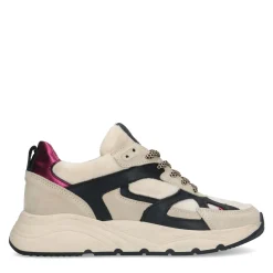 Beige Sneakers Met Zwarte En Fluffy Details^Sacha Best