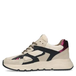 Beige Sneakers Met Zwarte En Fluffy Details^Sacha Best