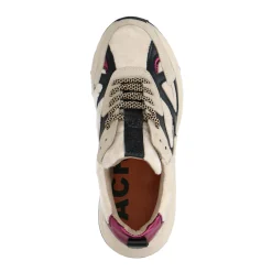 Beige Sneakers Met Zwarte En Fluffy Details^Sacha Best