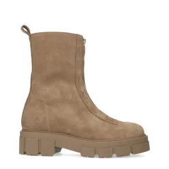 Beige Suede Chelsea Boots Met Rits^Sacha Best Sale
