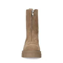 Beige Suede Chelsea Boots Met Rits^Sacha Best Sale