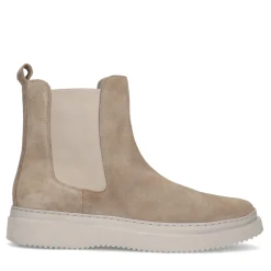Beige Suede Chelsea Boots^Sacha Best