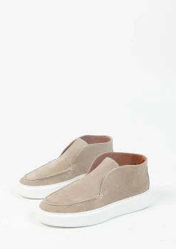 Beige Suede Hoge Loafers^Sacha Best Sale