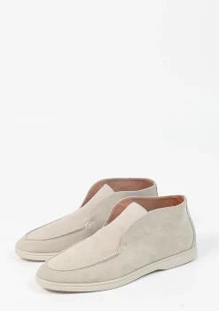 Beige Suede Hoge Loafers^Sacha Outlet