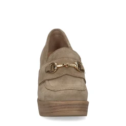 Beige Suede Loafers Met Hak^Sacha Cheap
