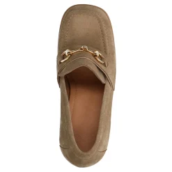 Beige Suede Loafers Met Hak^Sacha Cheap