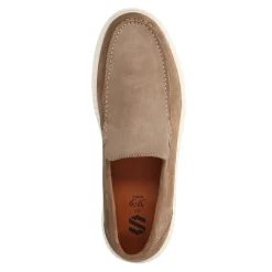 Beige Suede Loafers Met Witte Zool^Sacha Cheap