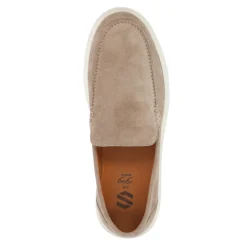 Beige Suede Loafers Met Witte Zool^Sacha Cheap