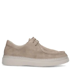 Beige Suede Veterschoenen^Sacha Shop