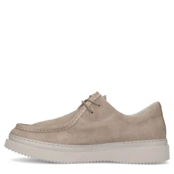 Beige Suede Veterschoenen^Sacha Shop