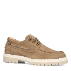 Beige Suede Veterschoenen^Sacha Cheap