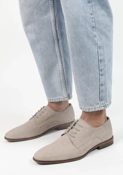 Beige Suede Veterschoenen^Sacha Flash Sale