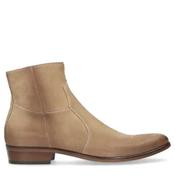 Beige Suede Western Boots^Sacha Clearance