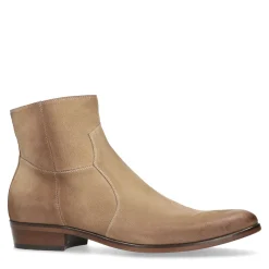 Beige Suede Western Boots^Sacha Clearance