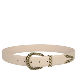 Beige Western Riem Met Goudkleurige Gesp^Sacha Best