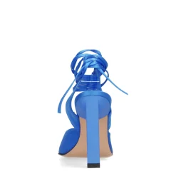 Blauwe Slingback Pumps Met Veters^Sacha Outlet