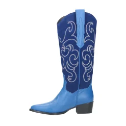 Blauwe Suede Cowboylaarzen^Sacha Flash Sale