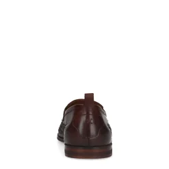 Bruine Gevlochten Leren Loafers^Sacha New