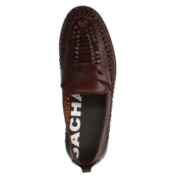 Bruine Gevlochten Leren Loafers^Sacha New
